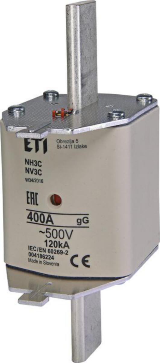 Kahvasulakkeet 3 GG ETI - KAHVASULAKE ETI NV 3 GG 400A 500V