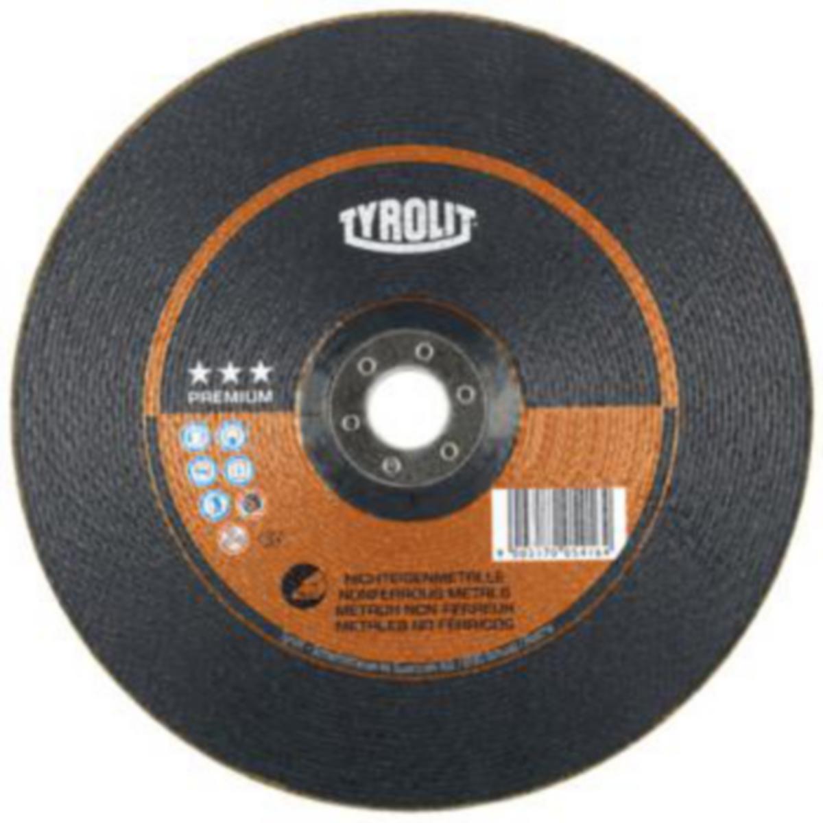 Hiomalaikka Tyrolit Premium*** raskasmetallit kulmahiomakoneeseen - HIOMALAIKKA PREMIUM ALUM TYROLIT 125X7.0X22 5316