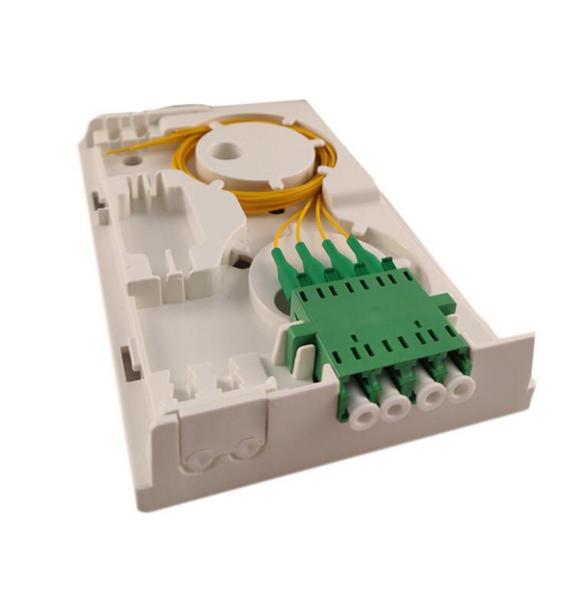 Päätekotelo LA-FIBER kalustettu muovinen - PÄÄTEKOTELO LA-FIBER KUITUPÄÄTEKOTELO 1×LC/APC QD