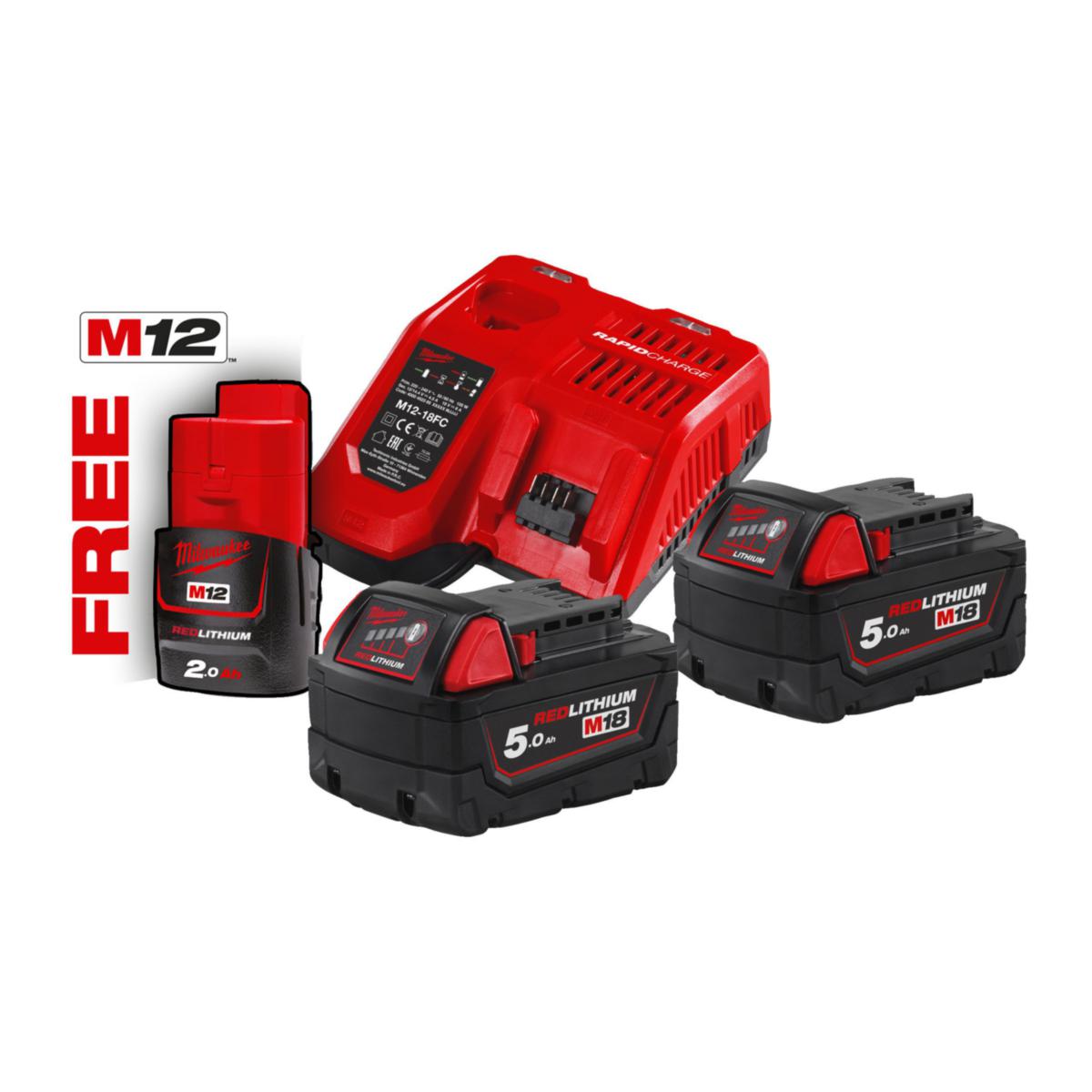 Akkusarja Milwaukee M18 NRG-502 - AKKUSARJA MILWAUKEE M18 NRG-502