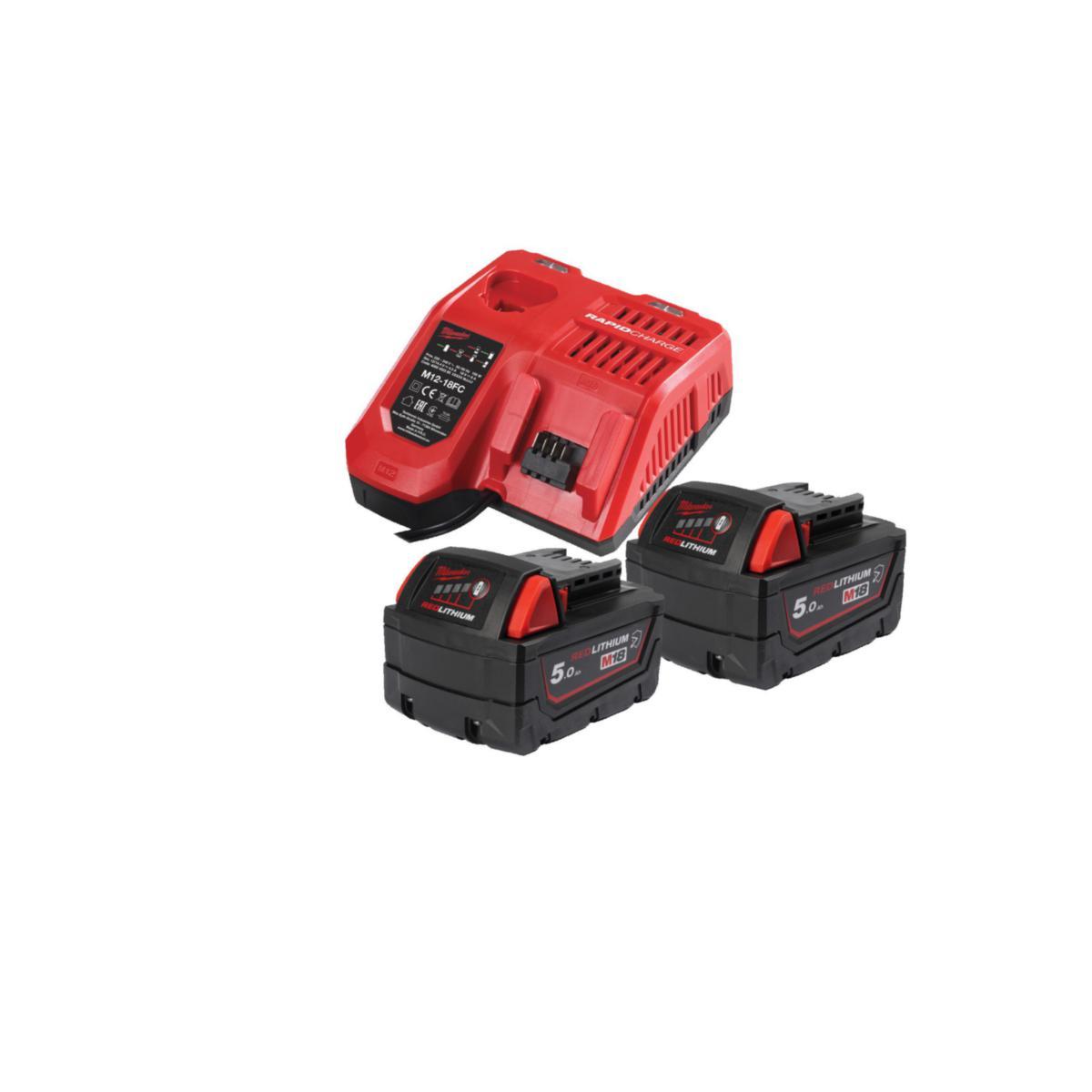 Akku- ja laturisarja Milwaukee M18 NRG CR-502 - AKKU- JA LATURISARJA MILWAUKEE M18 NRGCR-502