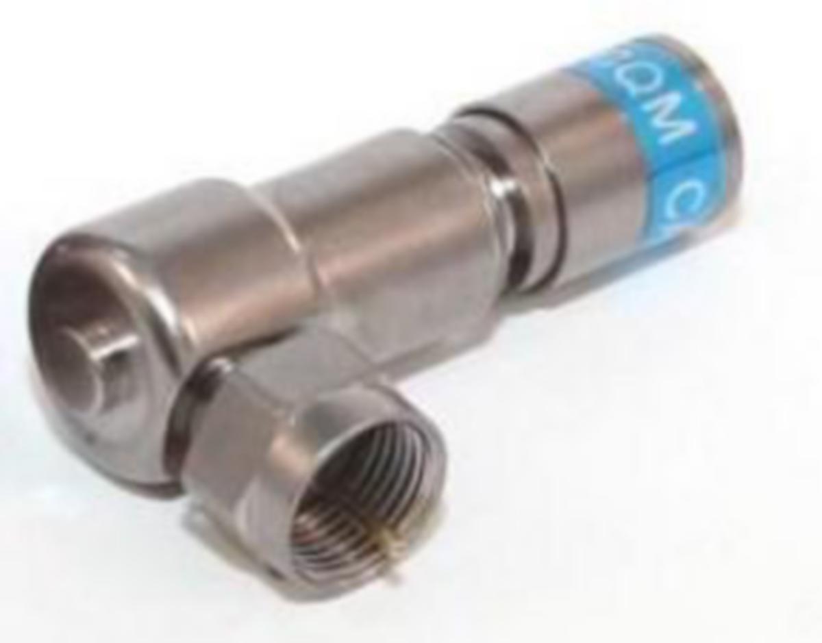 Liitin Finnsat Cabelcon QuickMount - F-LIITIN CABELCON F QM RG6T T2127 TELLU13 KULMA