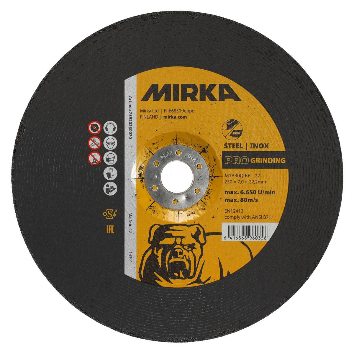 Napalaikka Mirka PRO M1A30R-BF I/S - HIONTALAIKKA 230X7,0X22,2MM MIRKA PRO M1A30R-BF I/S