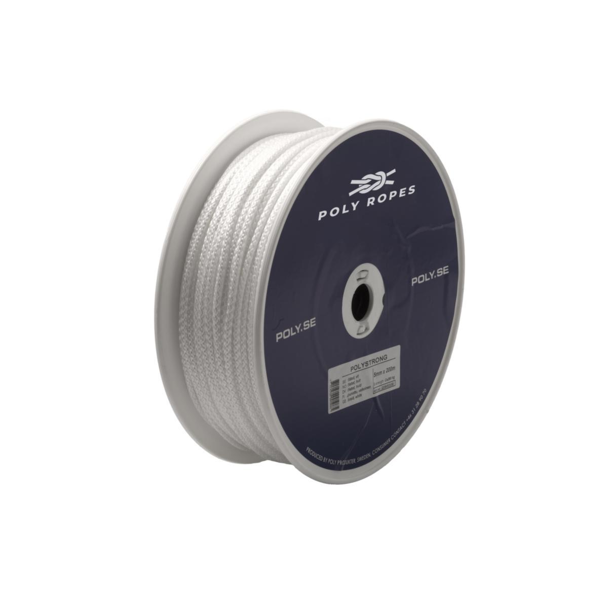 Lipputangon narut - LIPPUTANGON NARU POLYESTER NARU VALKOINEN 5MM / 200M