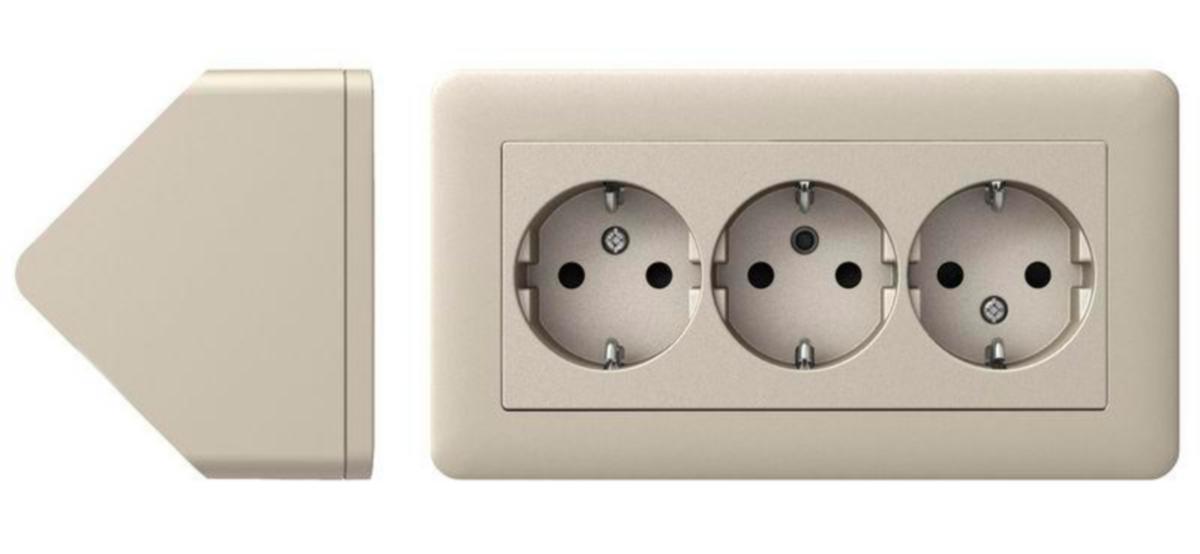 Kulmapistorasia Exxact – Kuluttajapakkaus (DIY) - PISTORASIA EXXACT 3-OS KULMA-AS METAL 1kpl