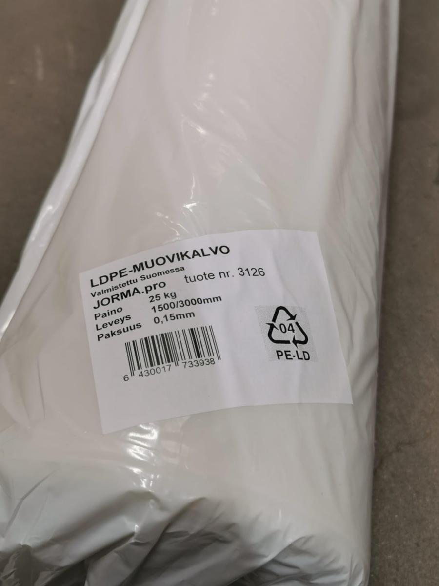 PE-taittokalvo 0.15 mm - RAKENNUSMUOVI 0,15MM 1500/3000 174M2/RLL