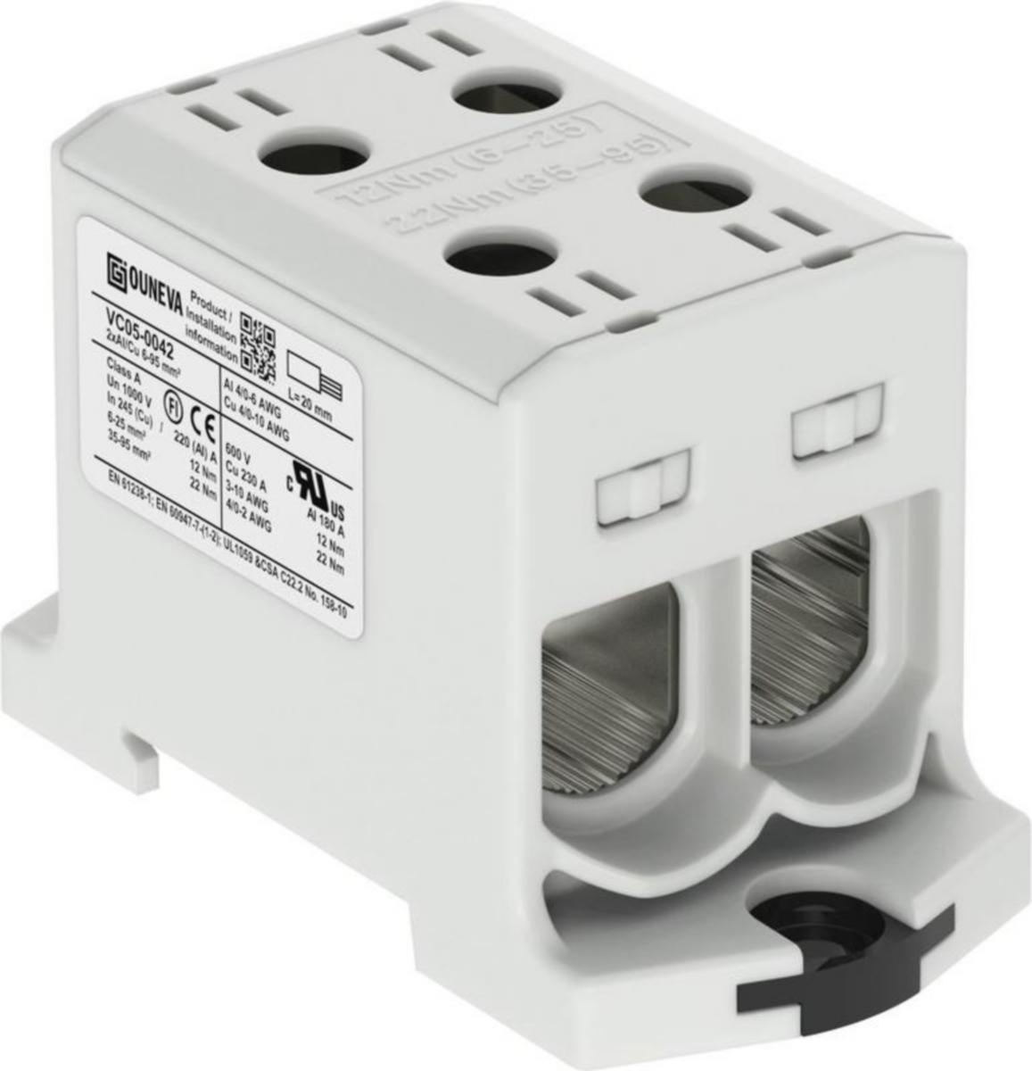 Yleisliitin eristetty OTL Ouneva - YLEISLIITIN OTL OUNEVA 2xAL/CU 6-95mm2 HARMAA