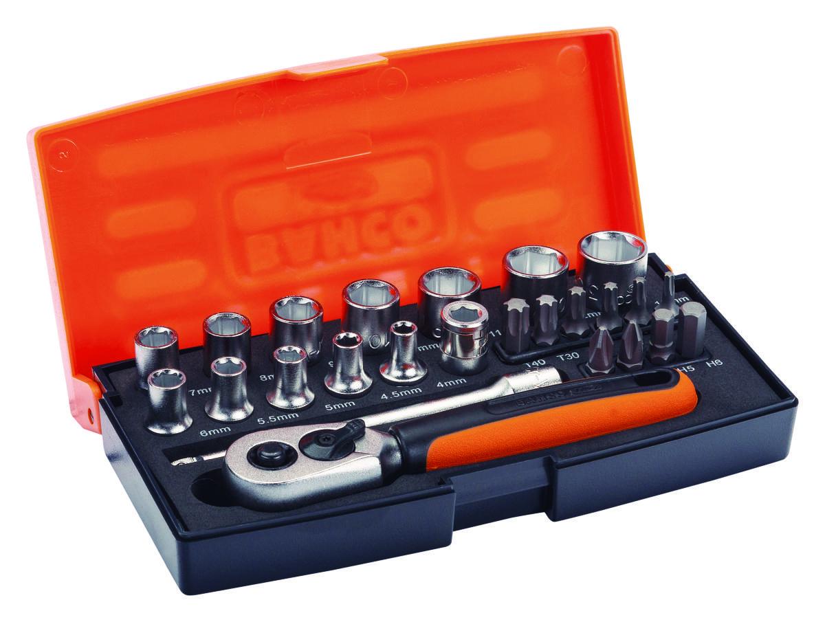 Hylsyavainsarja Bahco SL25 1/4" 25osaa - HYLSYSARJA 1/4" 25OSAA SB BAHCO SBSL25