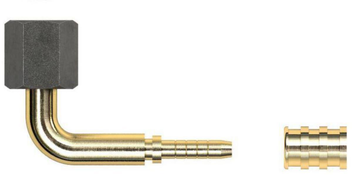 GOMAX Kulmanipat ø 4 mm 0789 putkelle - TRANSFEROIL KULMA 1/4" 4MM ÖLJYNPALUU KCA02M 10KPL/LTK