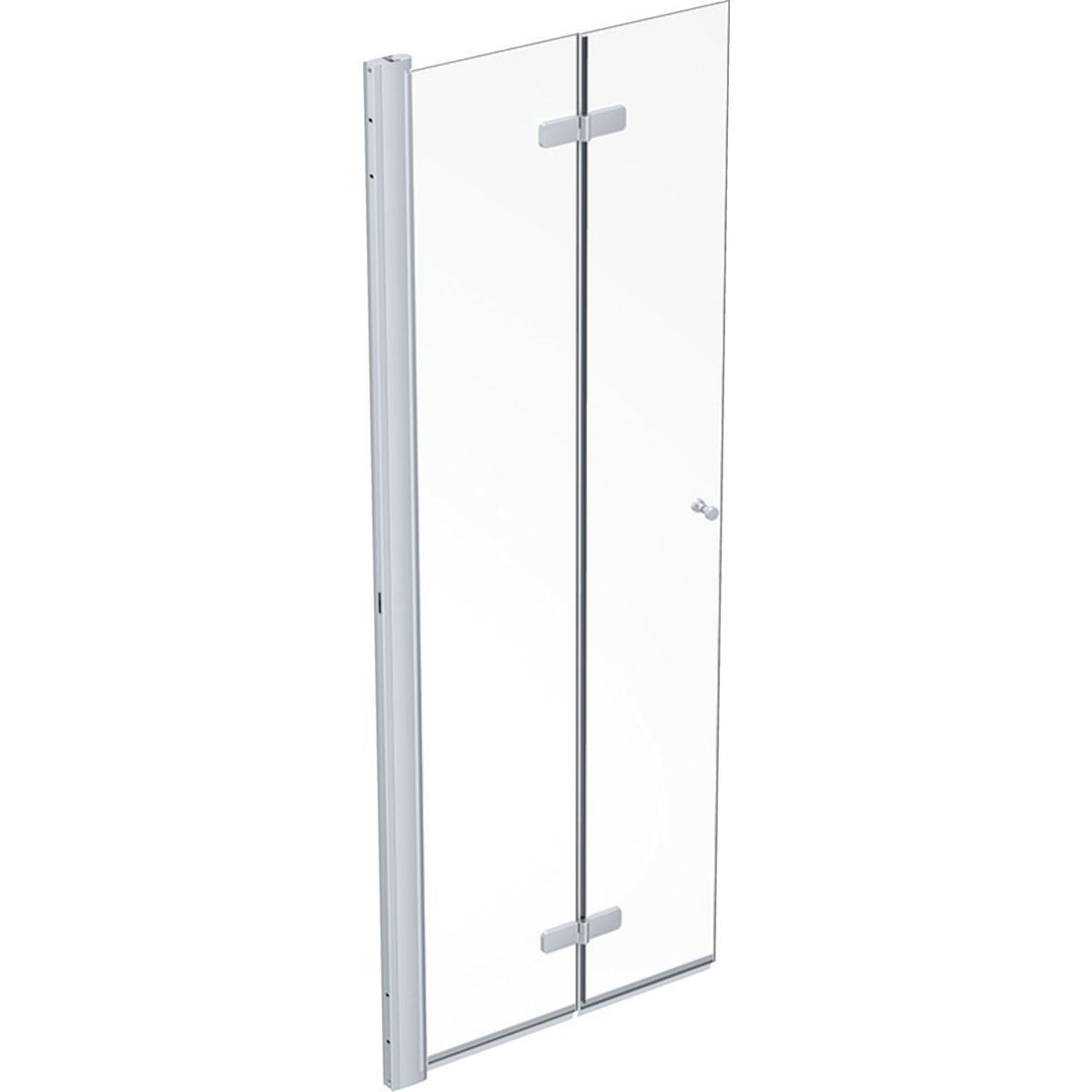 Suihkupilari Contura Shower Showerama 10-5 Comfort - SUIHKUOVI, TAITTUVA 90CM, HOPEA/KIRKAS LASI, VASEN