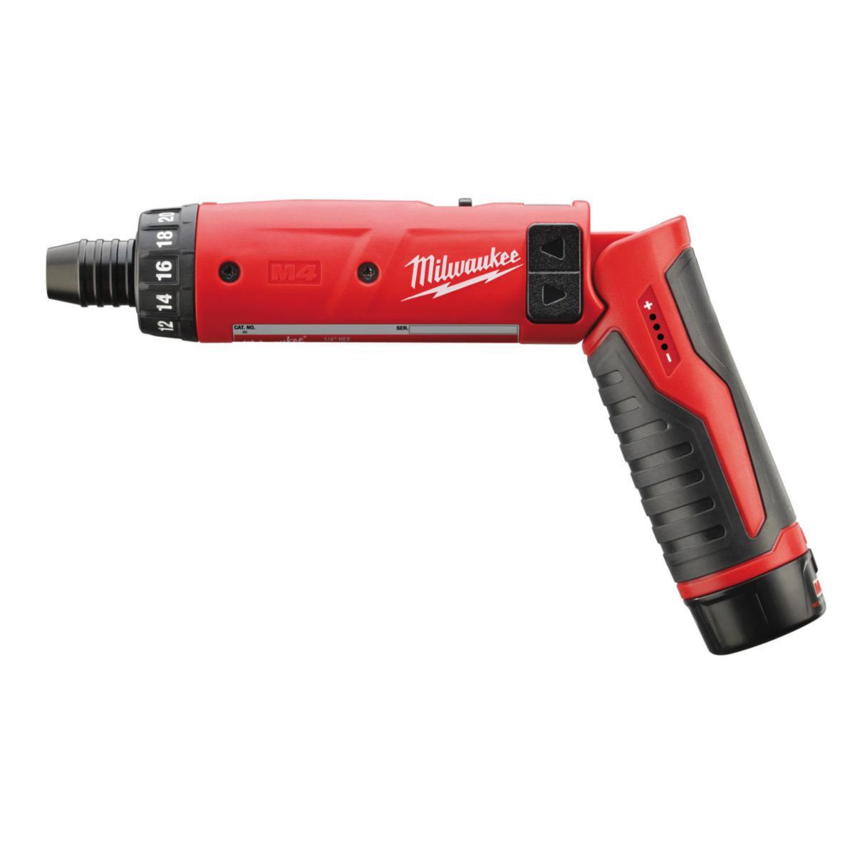 Akkuruuvinväännin Milwaukee M4 D-202B - AKKURUUVINVÄÄNNIN M4D-202B MILWAUKEE 2X2.0AH RED LI-ION