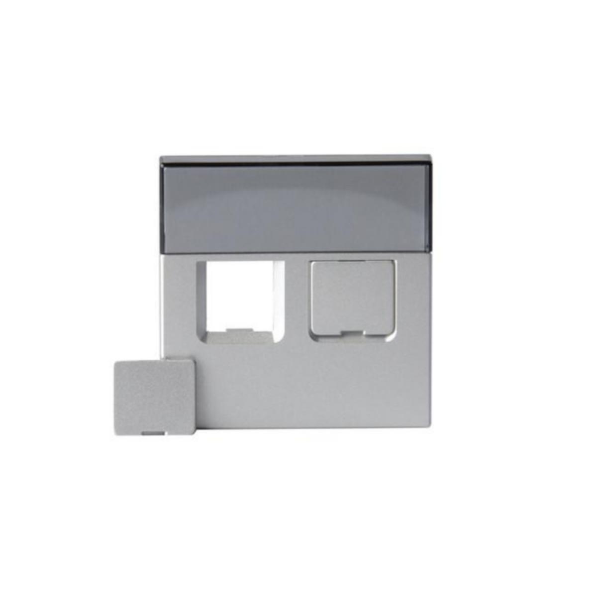 Keskiölevy ABB Impressivo sulkutulpin - KESKIÖLEVY IMPRESSIVO 2XRJ45 ALU