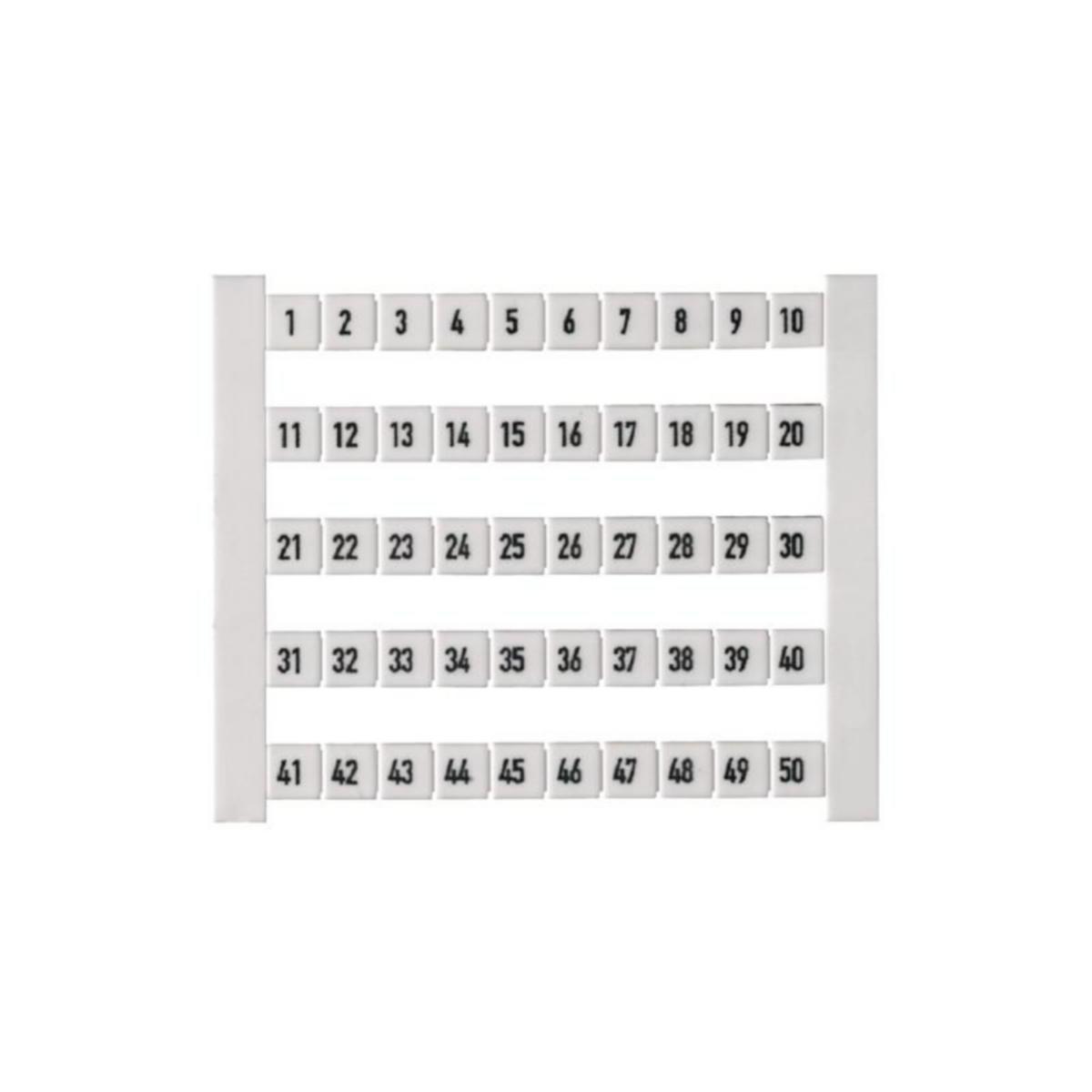 Riviliitinmerkki Dekafix 5 Weidmüller - RIVILIITINME 50MERK=1 KORT DEK 5 FW 1-50