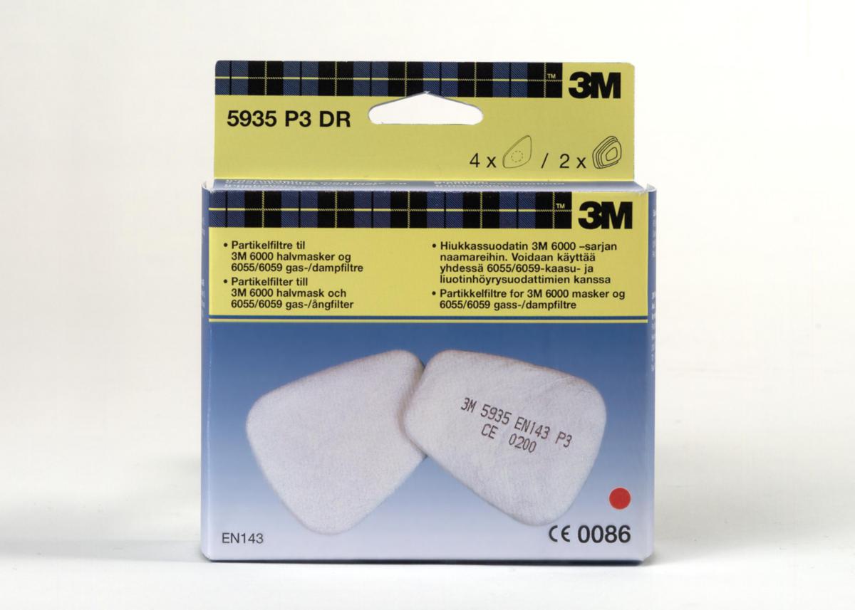 Suodattimet 3M puoli- ja kokonaamareihin - HIUKKASSUODATIN P3R 3M 5935